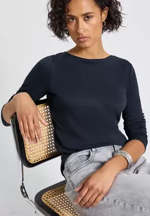 Basic shirt met lange mouwen