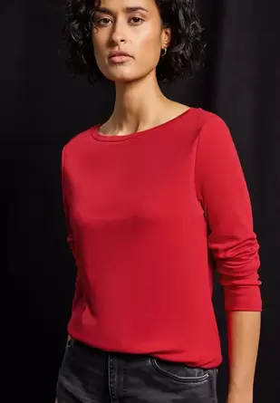 Basic shirt met lange mouwen