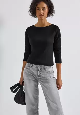 Basic shirt met lange mouwen