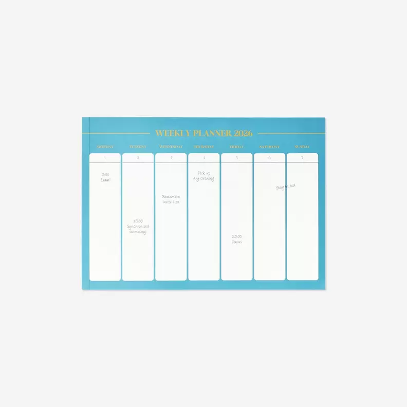 Weekplanner afscheurbaar - Engels