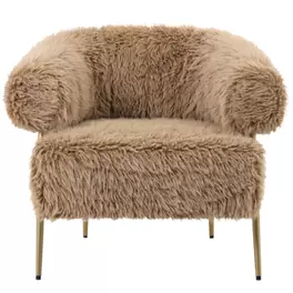 Fauteuil Fluffy Bruin