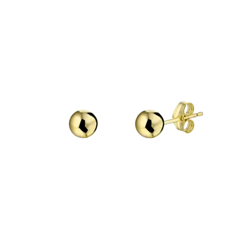 14 Karaat geelgouden oorbellen bol 3mm