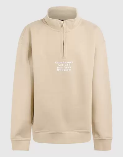 Half Zip Sweater Beige
