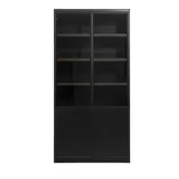 Wandkast Virgil - zwart - 220x110x40 cm
