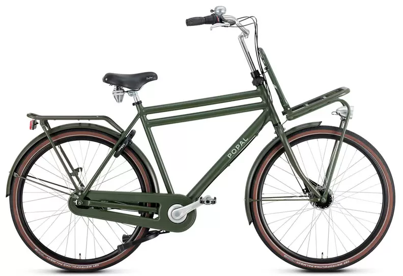 POPAL Popal Daily Dutch Prestige N7 - Transportfiets - Stadsfiets Heren - Leger Groen