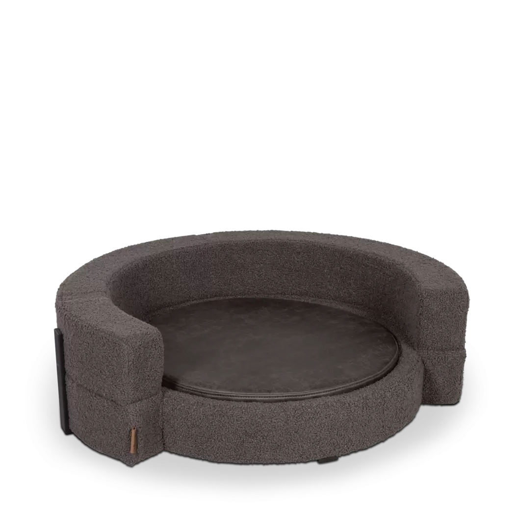 Hondenmand (rond) Doerak - Teddy Antraciet / Oxx Antraciet (OP=OP)