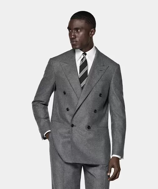 Mid Grey Relaxed Fit Roma Suit