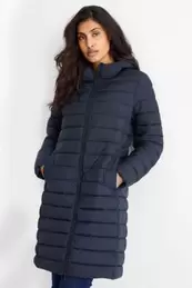 Quilted coat with hood