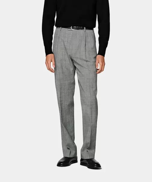Black Wide Leg Straight Trousers