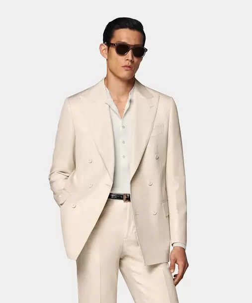 Sand Tailored Fit Milano Suit