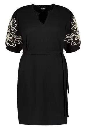 Jurk met details op de mouwen