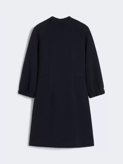 Dress in double-faced wool and cotton jersey