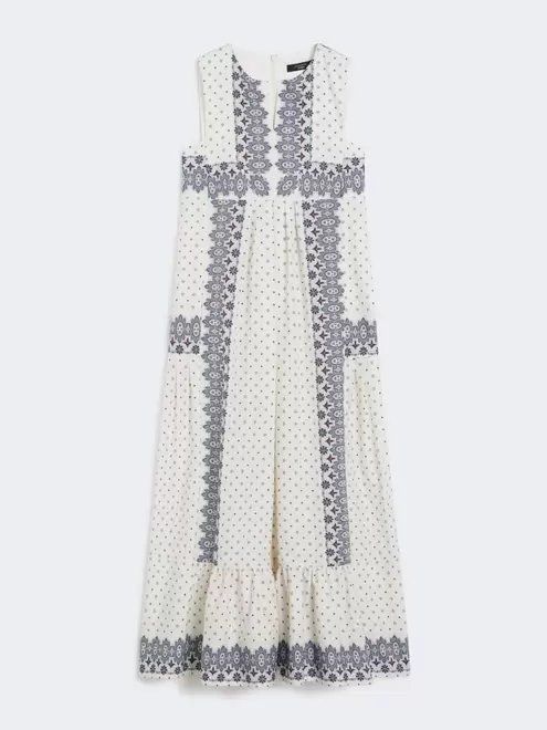 Printed poplin dress