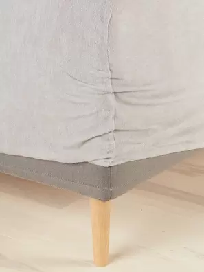 Hoeslaken TORA badstof 90x200x35 grijs