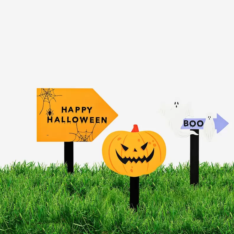 Halloween speurtocht bordjes - 3 stuks
