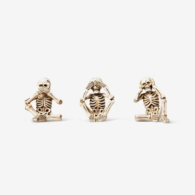 Decoratieve skeletapen - 3 stuks
