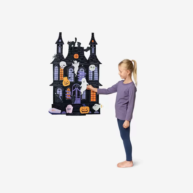 Vilten spookhuis met afneembare figuren