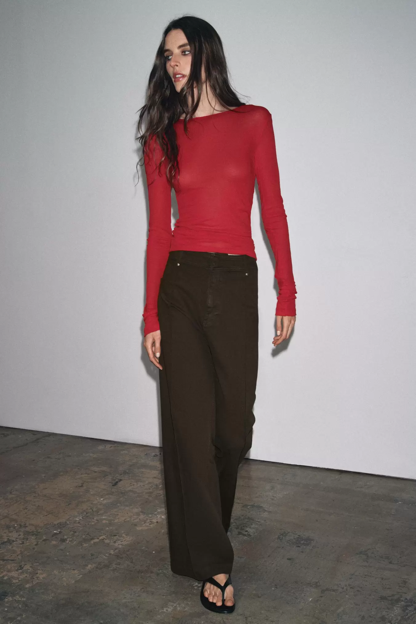 JEANS ZW COLLECTION TAILORED WIDE LEG HOGE TAILLE