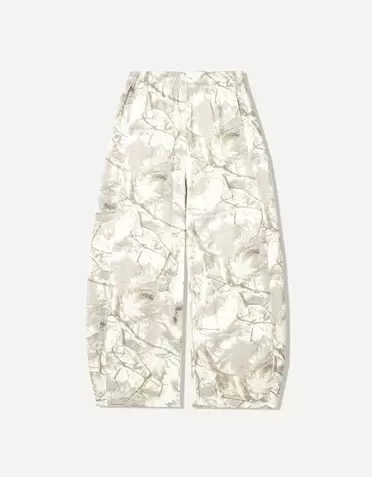 Sweatstof barrel broek met print