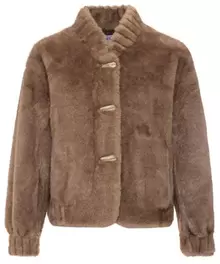 Leo & Ugo faux fur bomberjasje knopen