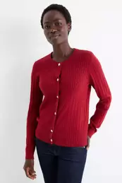 Cardigan - cable knit pattern