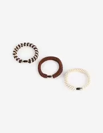 Haarband - Set van 3 - bruin