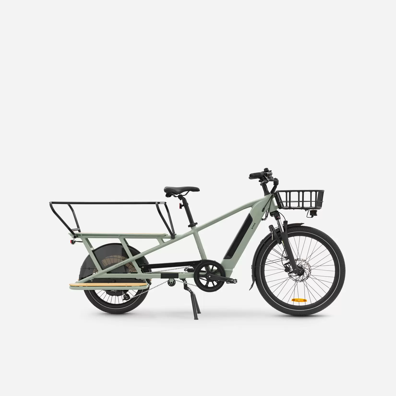 BTWIN Elektrische cargofiets Longtail R500E lichtgroen
