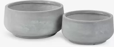 Bloembak TERASSE Ø44/36 grijs 2 stuks