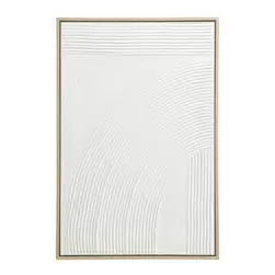 Schilderij 3D Art - wit - canvas/hout - 90x60 cm