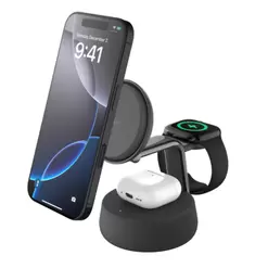 Belkin UltraCharge Pro 3-in-1 Qi2 Magnetische oplader - Charcoal