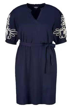 Jurk met details op de mouwen