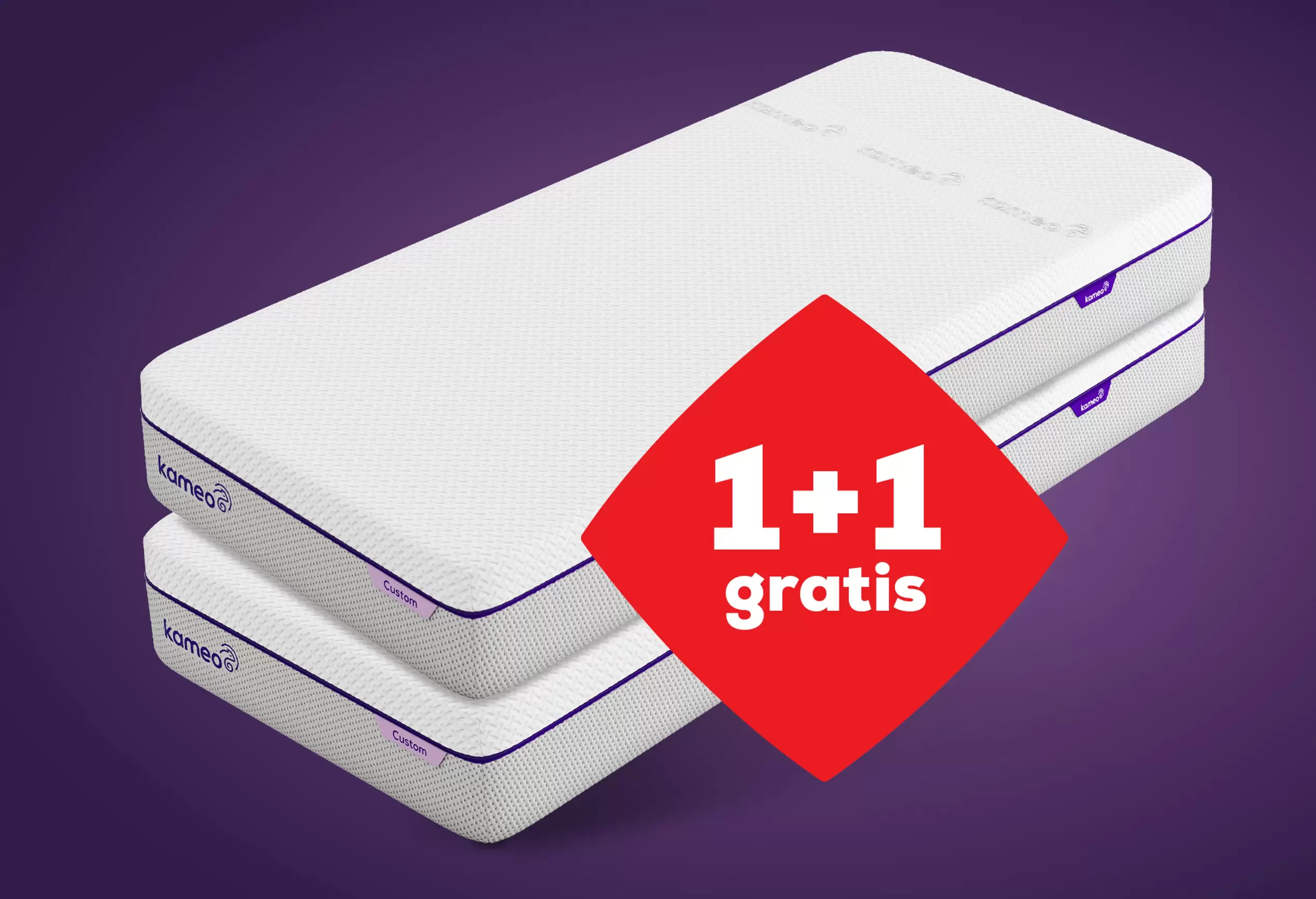 1+1 gratisKAMEO Custom Aanpasbaar Matras - Soft Sense