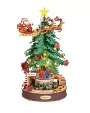 Robotime houten 3D puzzel - muziekdoos Christmas Melody Tree