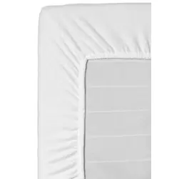 Hoeslaken Molton katoen - wit - 90x200 cm
