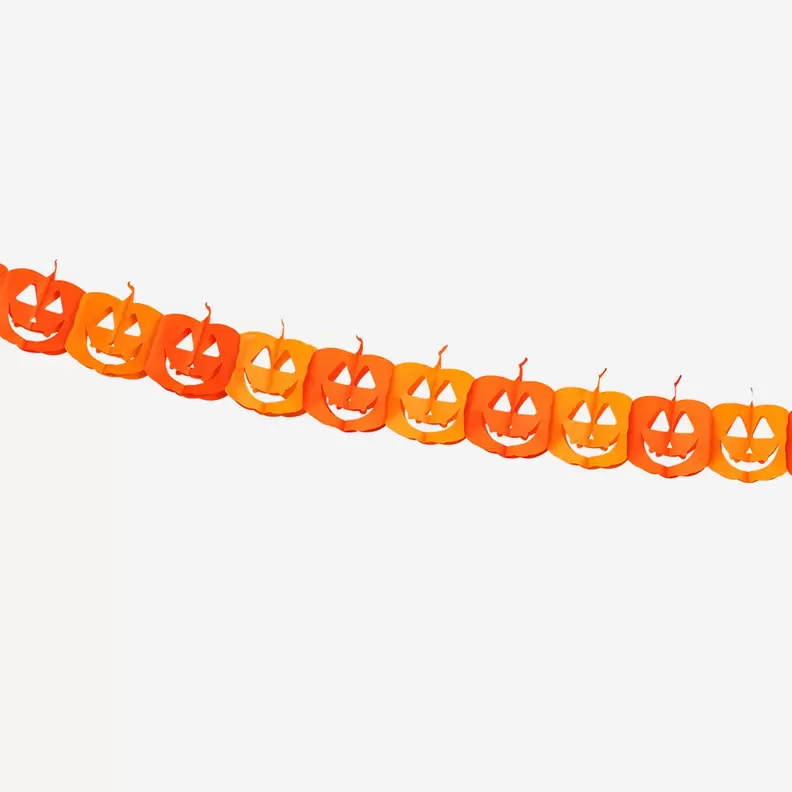 Pompoenslinger met vrolijke gezichten - 300 cm