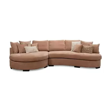 Loungebank Bibi Divan rond + Ottomaan rond