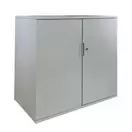Gereviseerde kast laag met 2 deuren - Grijs