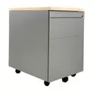 Ladeblok verrijdbaar - 2 laden - Grijs en hout - Haworth - refurbished