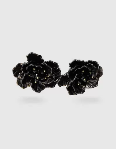 Flower Oorbellen Zwart