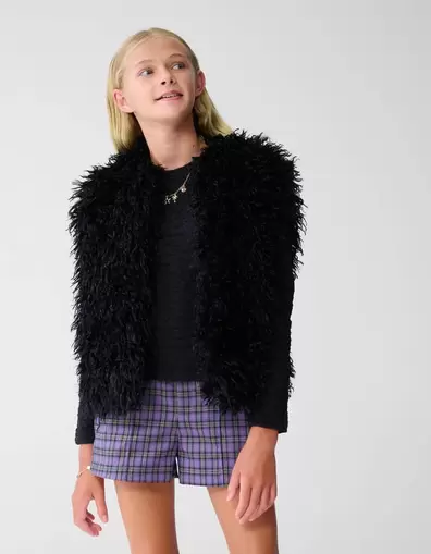 Fluffy Gilet Zwart