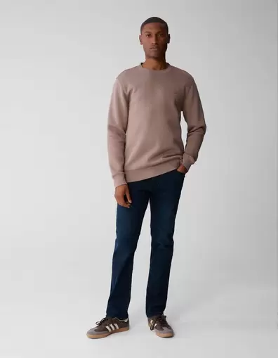 Straight Fit Jeans Blauw/Zwart L32