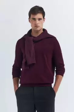 Basic long sleeve regular fit piqué polo shirt