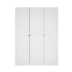 Kleerkast Lynn 3-deurs - wit - 200x147x62 cm