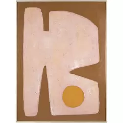Schilderij Abstract Craft - bruinrood MDF - 80x60 cm