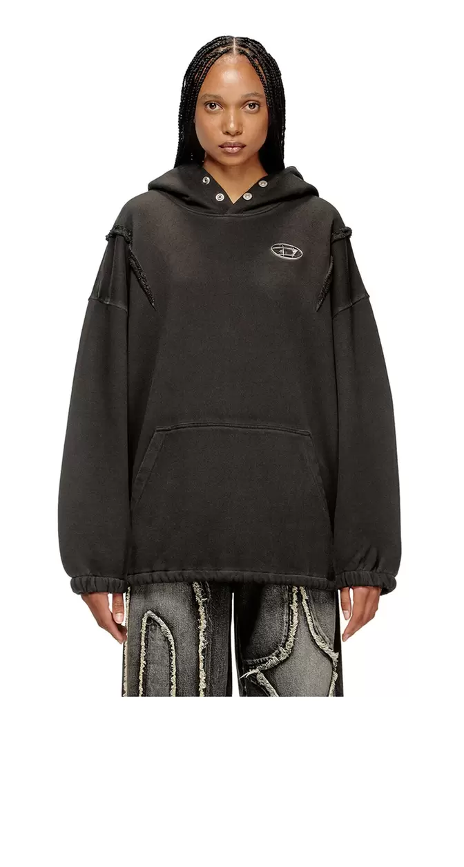 Hoodie with faded effect