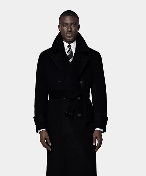 Black Belted Overcoat