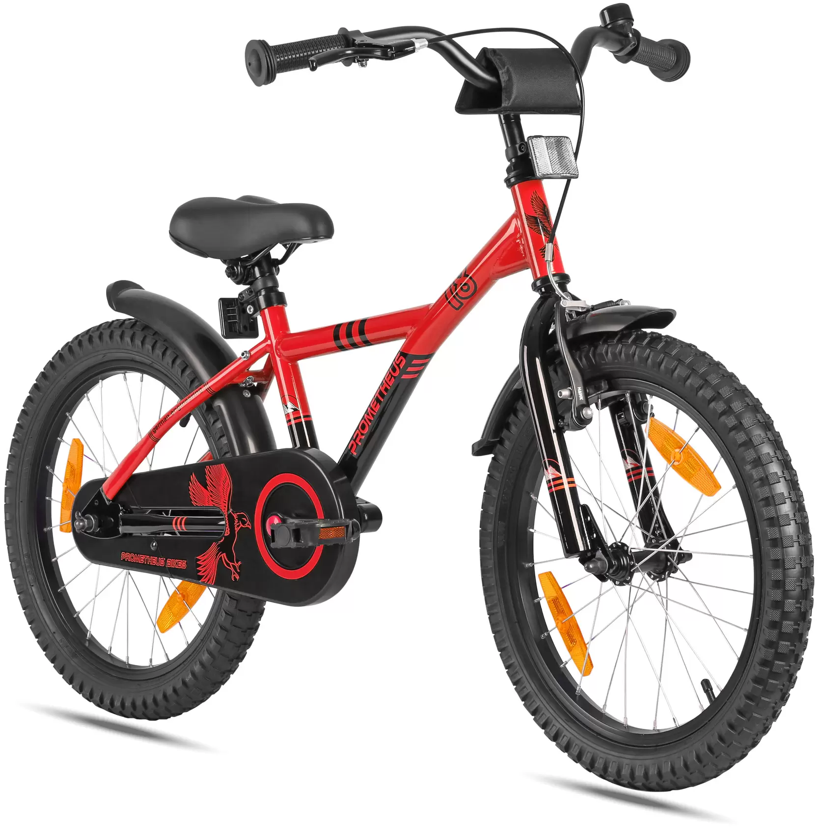 PROMETHEUS BICYCLES Kinderfiets 18 inch vanaf 5 -7 jaar fiets met terugtraprem en v-brake