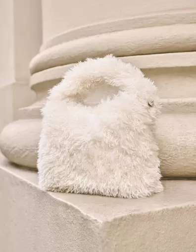 Fluffy Fur Tas Gebroken Wit