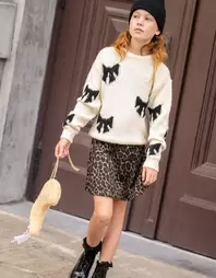 Leopard Mini Rok Bruin