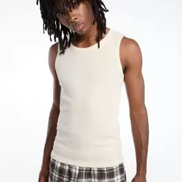 Tank top with round neck